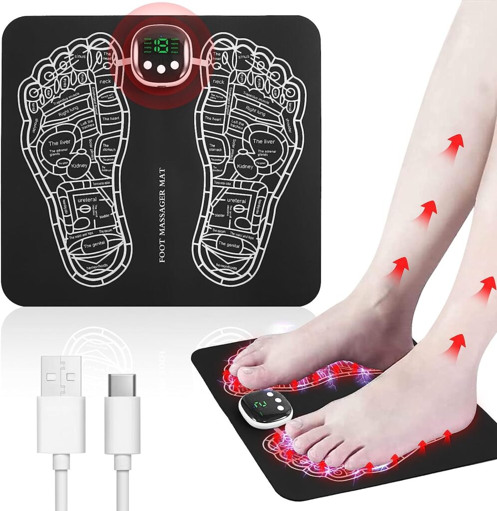 Phixnozar EMS Foot Massager Mat Review feet and calves massage machine