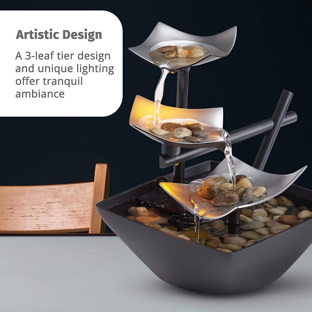 Homedics Tabletop Water Fountain Review Artistic design