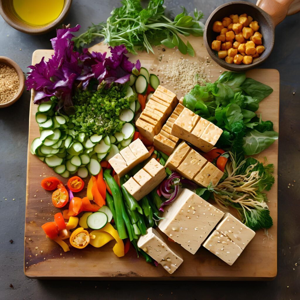 Tofu and tempeh in a plant-based diet