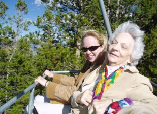Happy older woman experiencing mental well-being