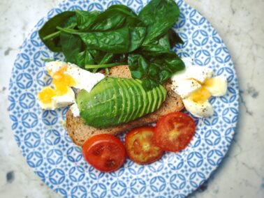 Plate with healthy food